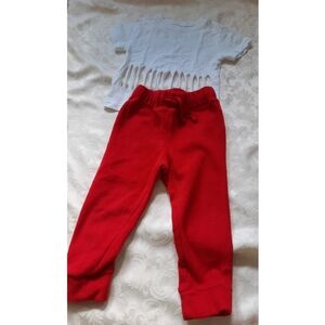 2pcs Old Navy Red Sweat Pant/ T Shirt